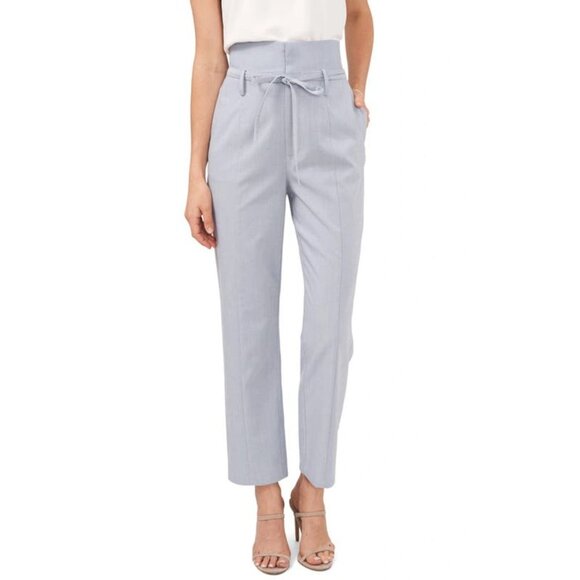 NWT 1.STATE High Waist Tie Front Trouser Pants in Porcelain Blue - Picture 8 of 8